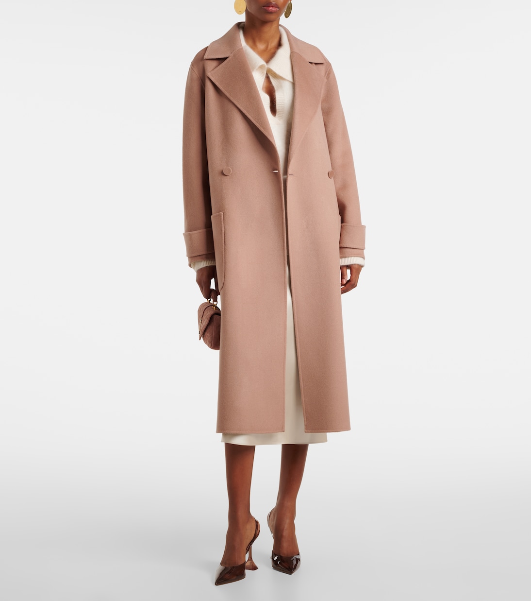 Arline wool and cashmere wrap coat | Joseph