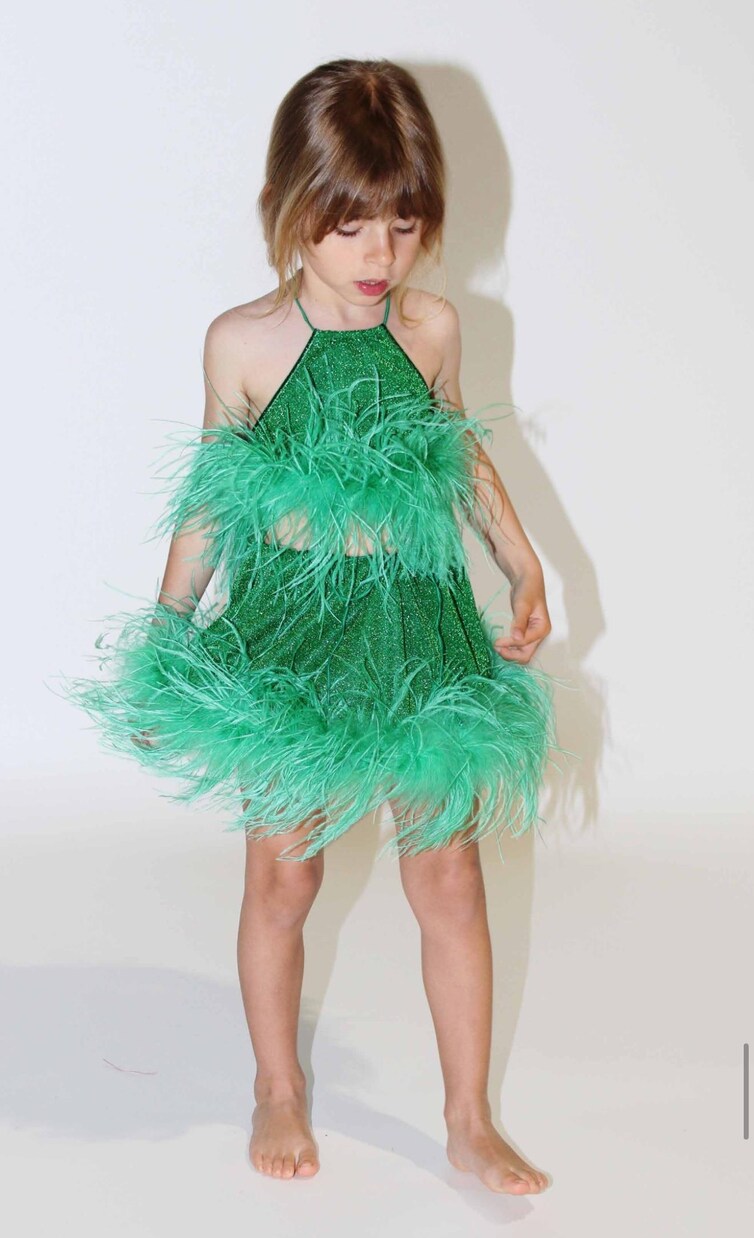 Lumière Plumage halterneck top | Oséree Kids