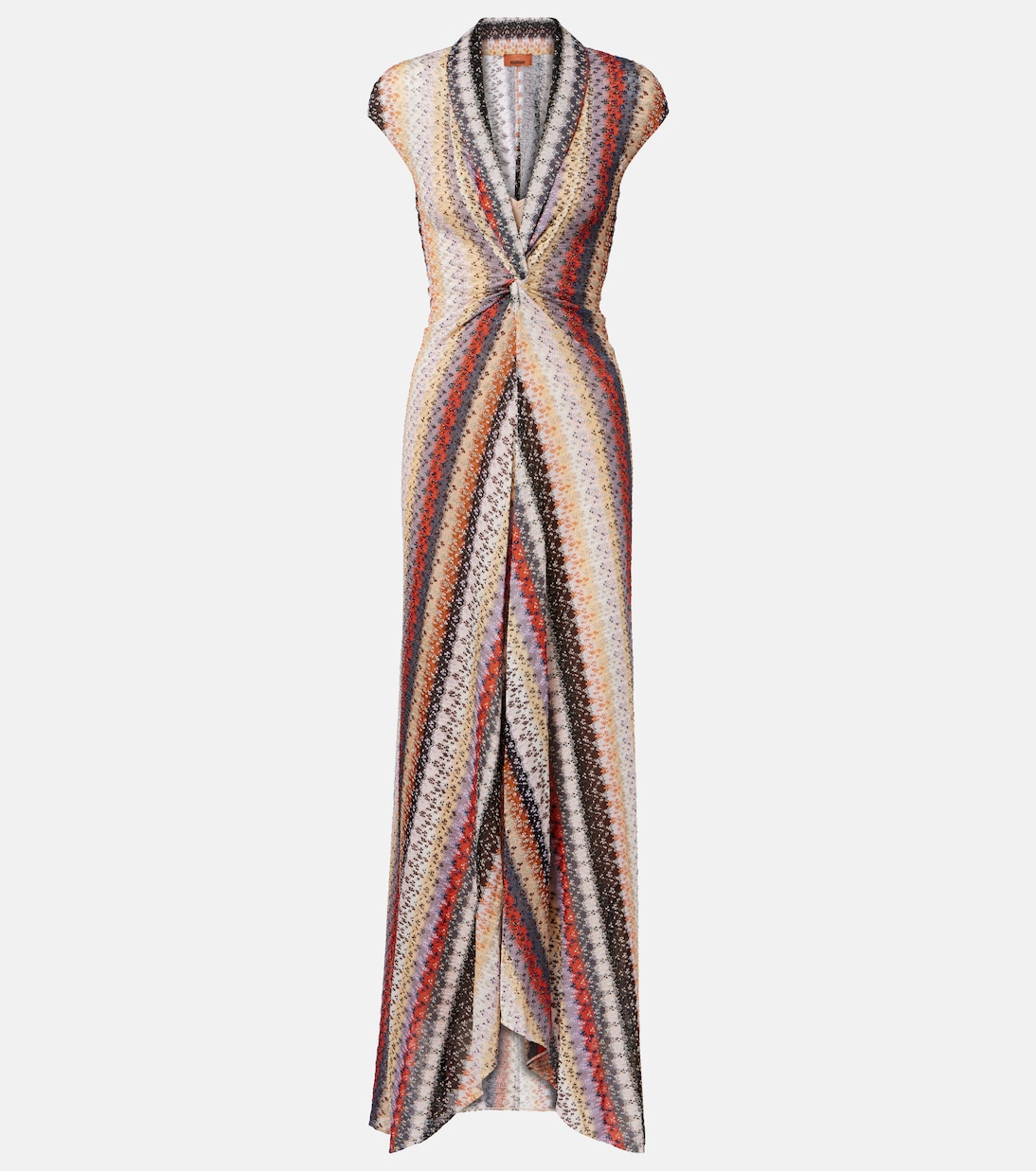 金属丝面料加长连衣裙 | Missoni