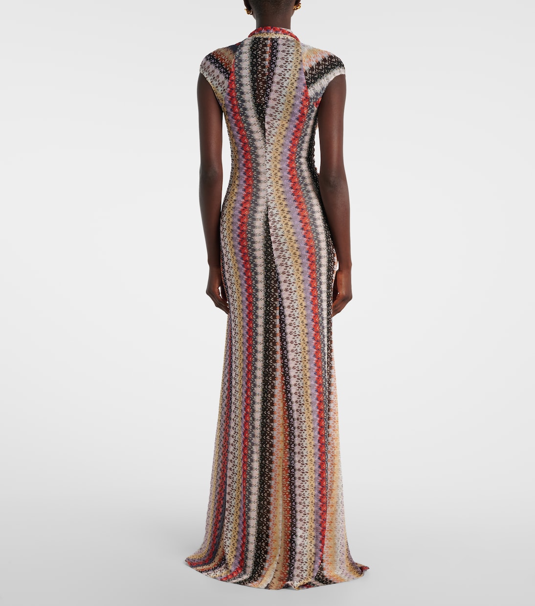 金属丝面料加长连衣裙 | Missoni