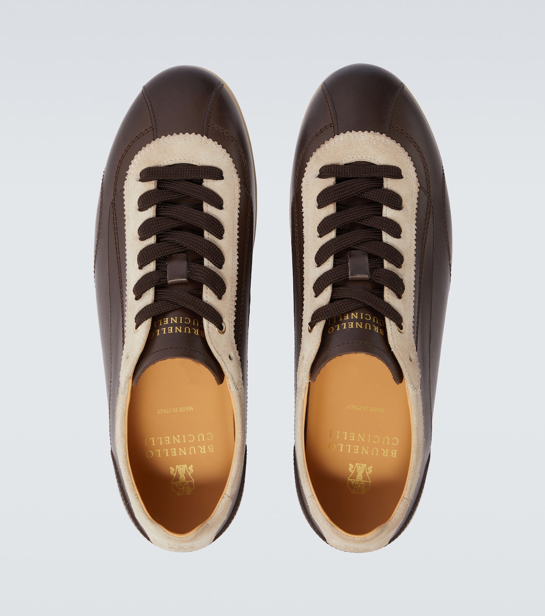 Leather and suede sneakers | Brunello Cucinelli