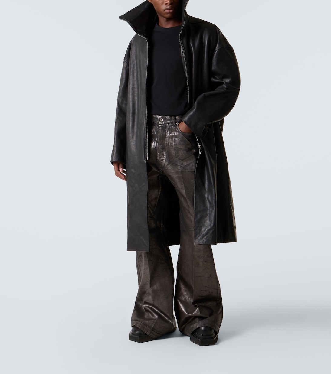 Leather coat | Rick Owens