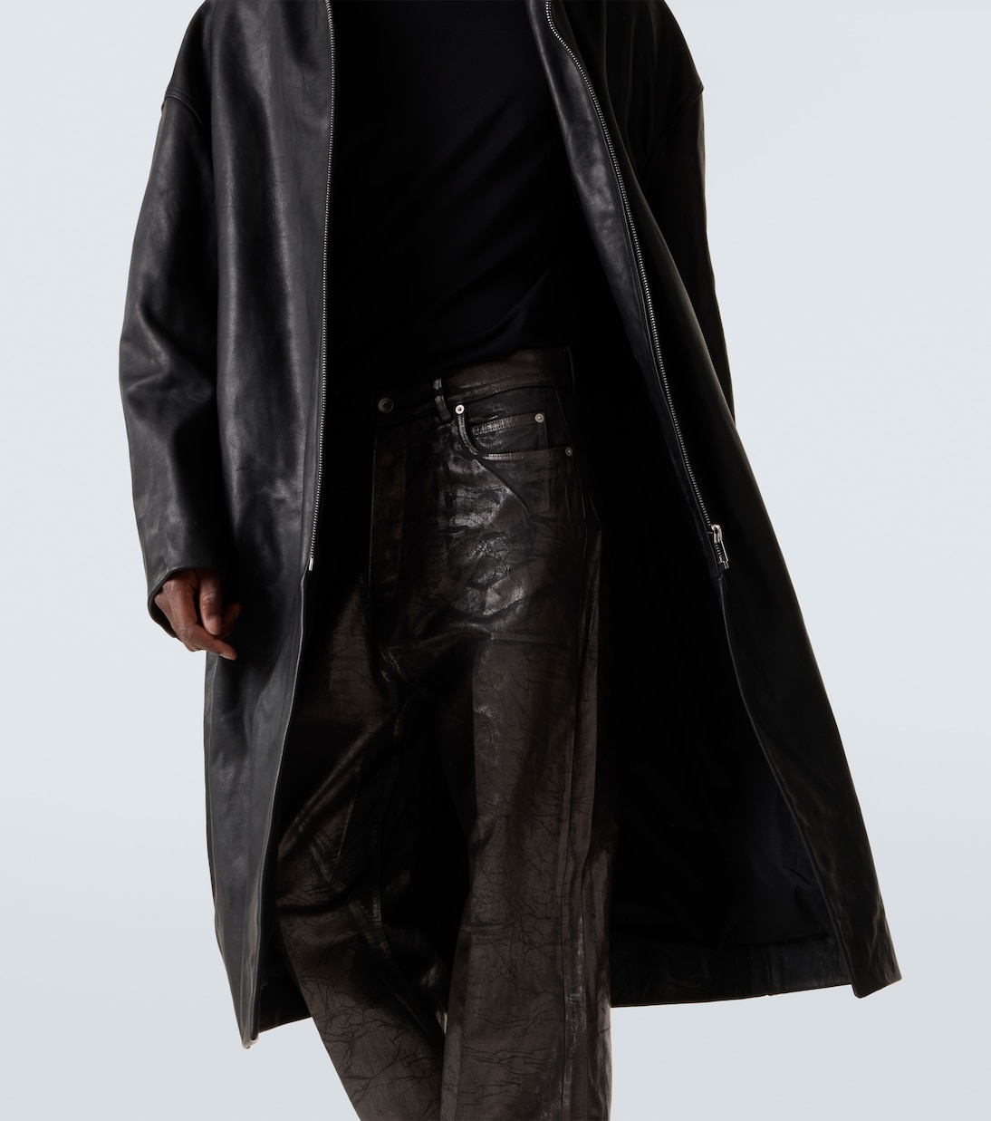 Leather coat | Rick Owens