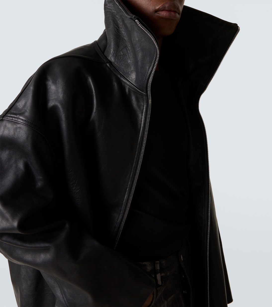 Leather coat | Rick Owens