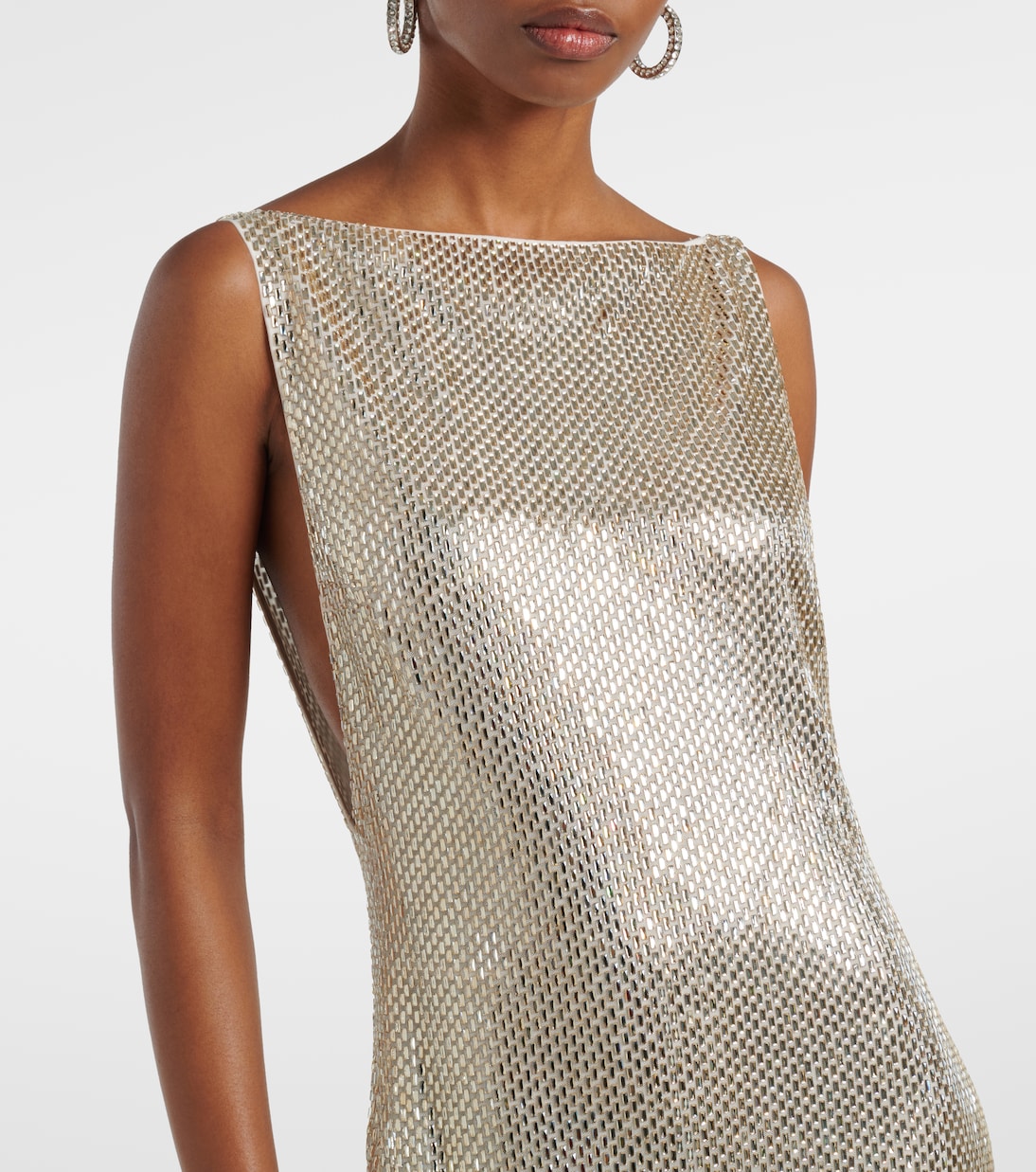 Robe aus Mesh mit Kristallen | Roland Mouret