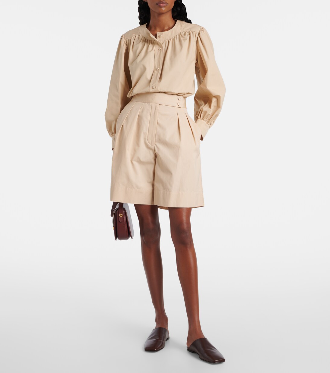Dorin cotton satin Bermuda shorts | Loro Piana