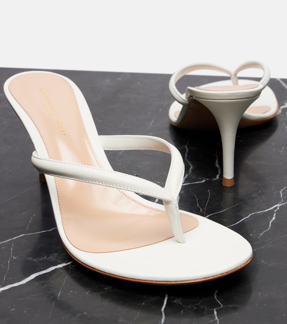 Calypso 70 leather thong sandals | Gianvito Rossi