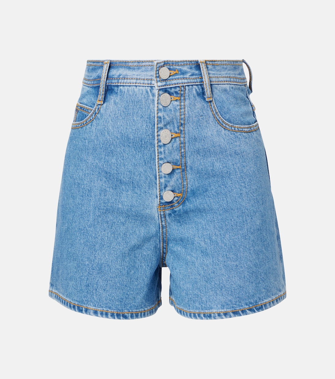 Stephi high-rise denim shorts | Alémais