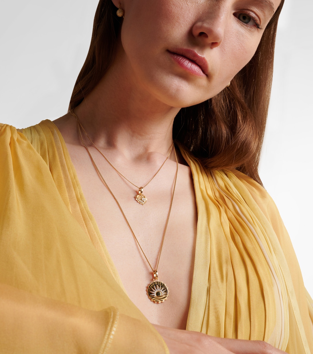 Anhänger Heart Love Token Mini aus 18kt Gelbgold mit Diamanten | FoundRae