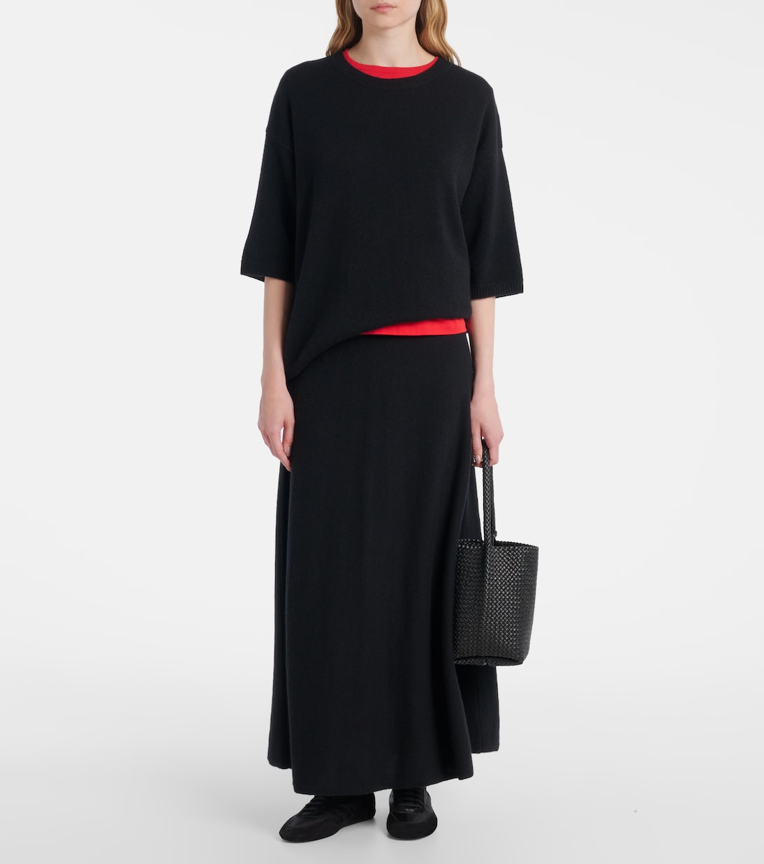 Torie high-rise cashmere maxi skirt | Lisa Yang