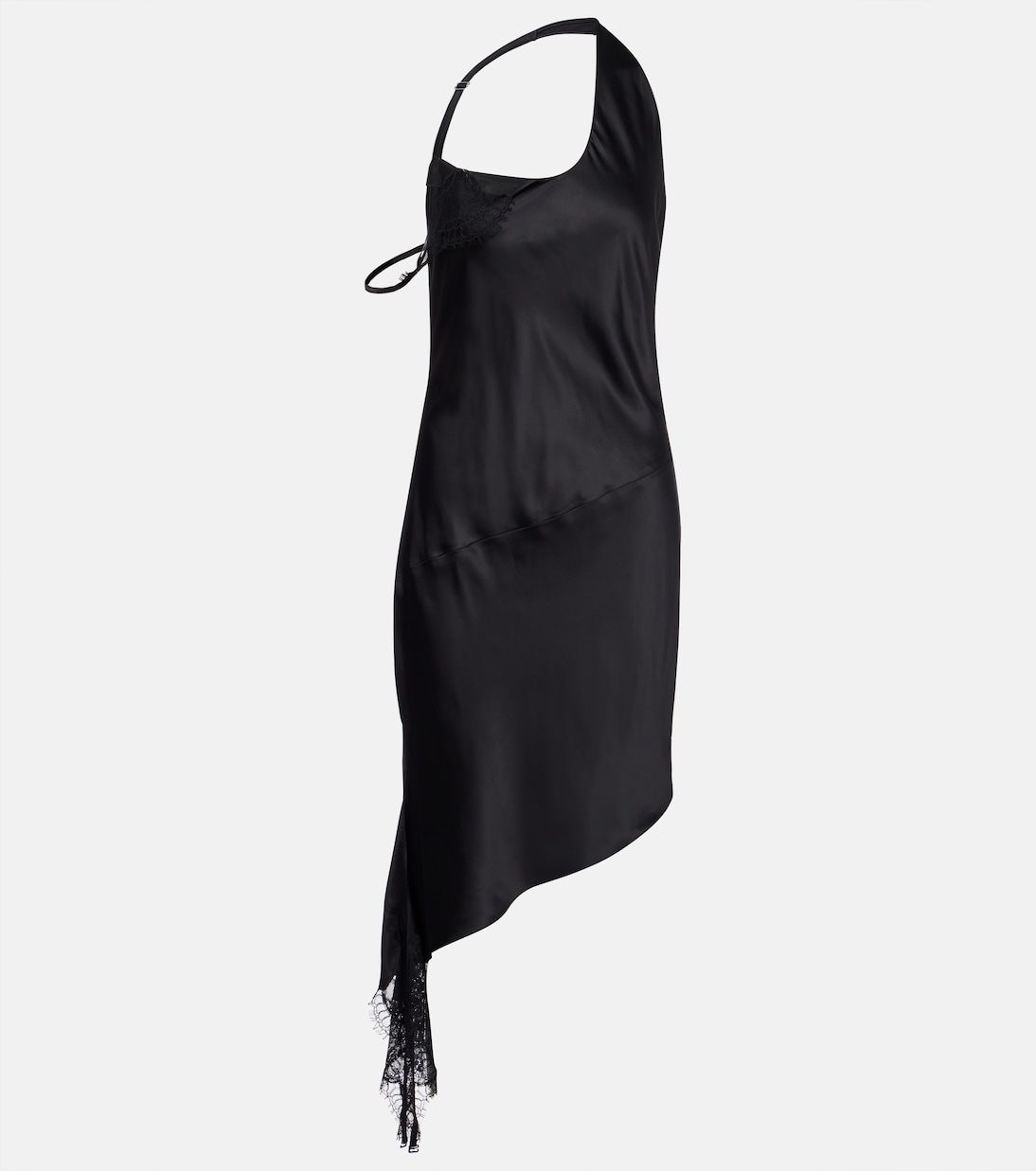 Minikleid Undressed aus Satin mit Spitze | Courrèges