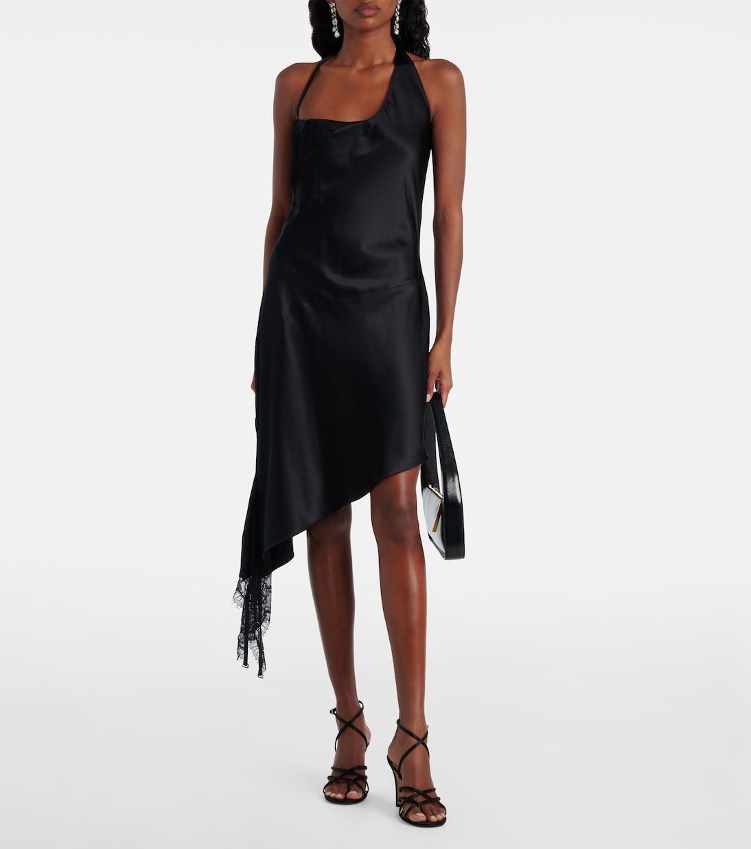Minikleid Undressed aus Satin mit Spitze | Courrèges