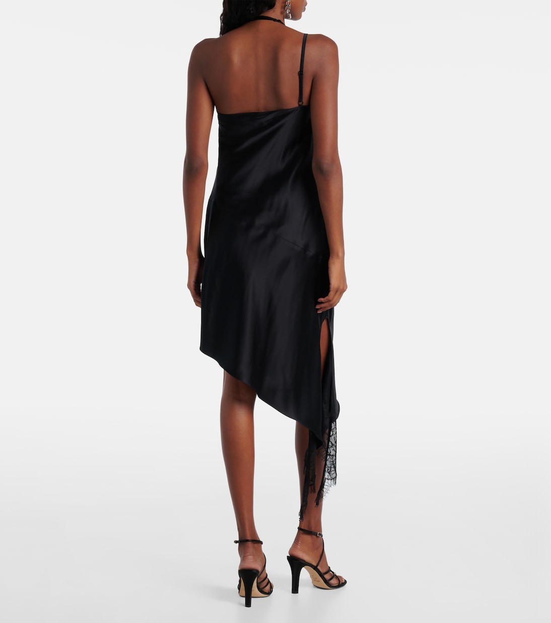 Minikleid Undressed aus Satin mit Spitze | Courrèges
