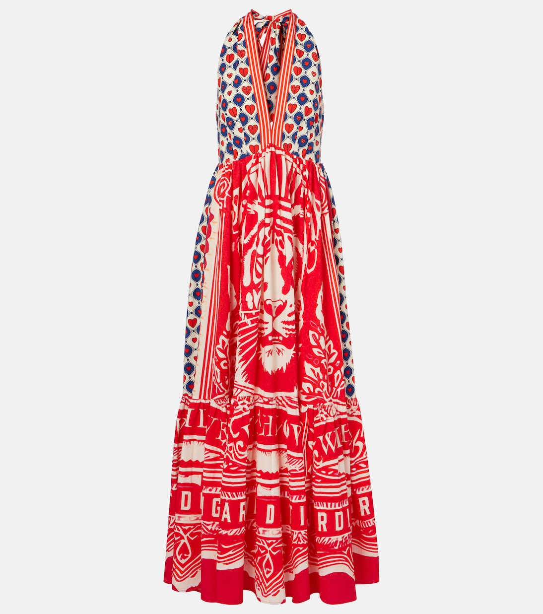 Rinse & Roar halter cotton maxi dress | Camilla