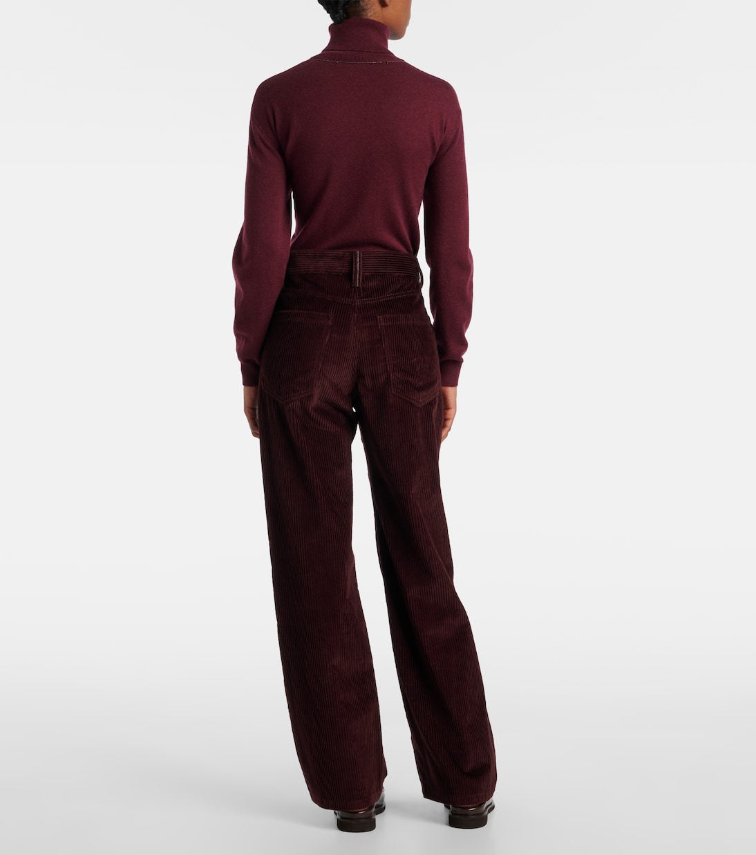 Pantalones rectos de pana con cuentas Monili | Brunello Cucinelli