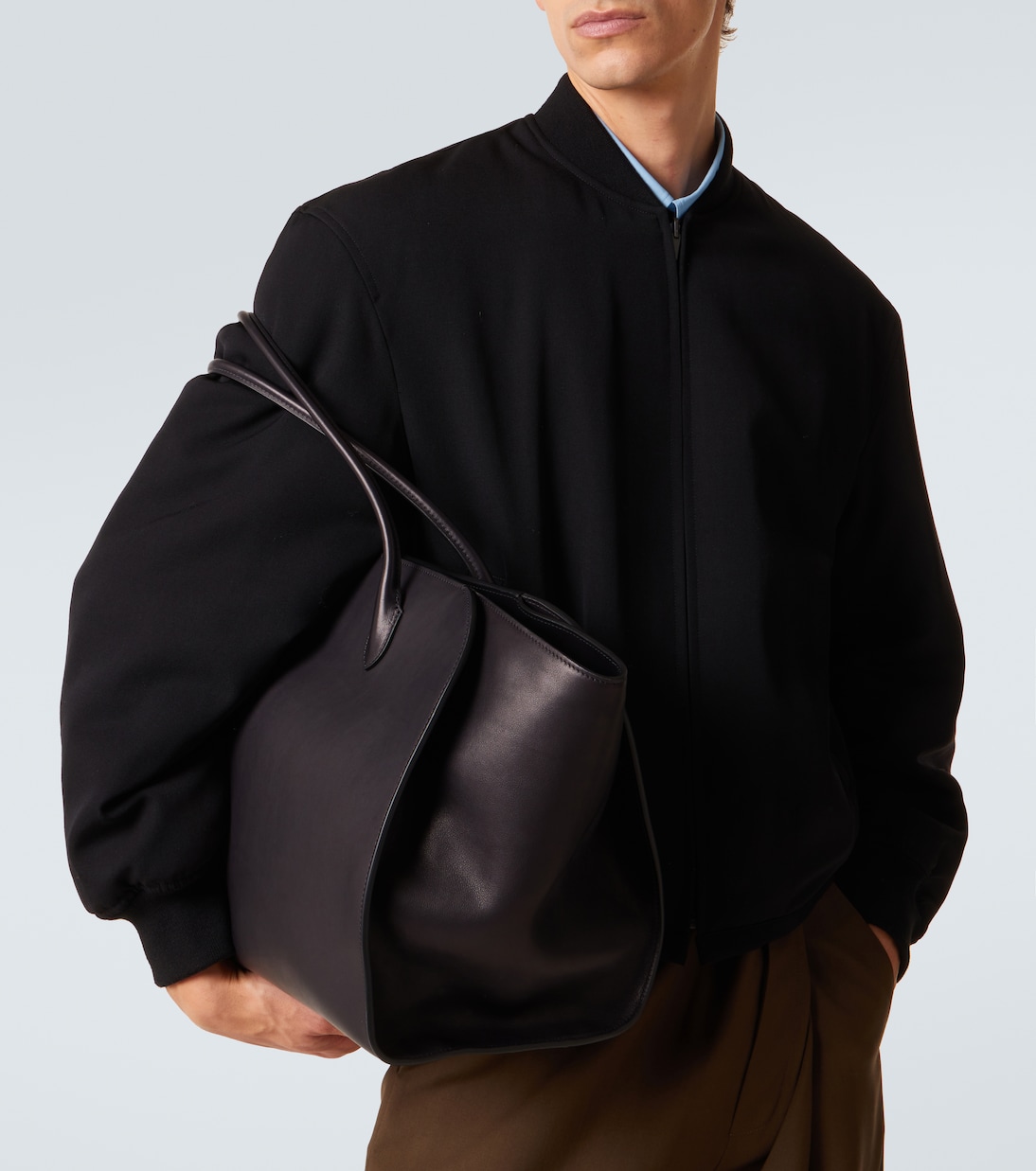 Marlo 17 leather tote bag | The Row