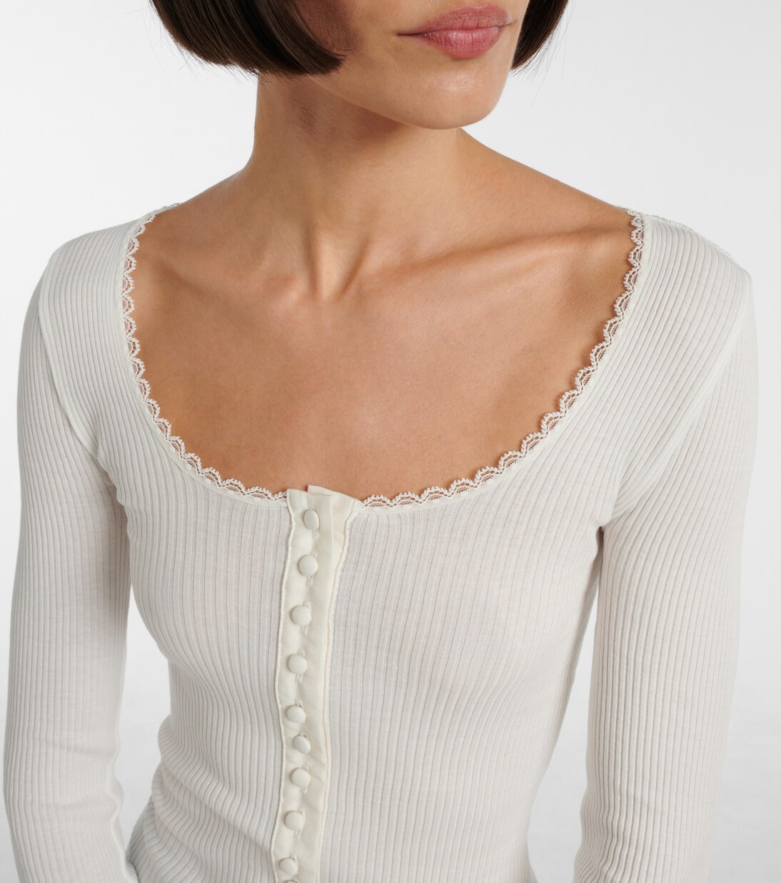 Cardigan aus Baumwolle mit Spitze | Chloé