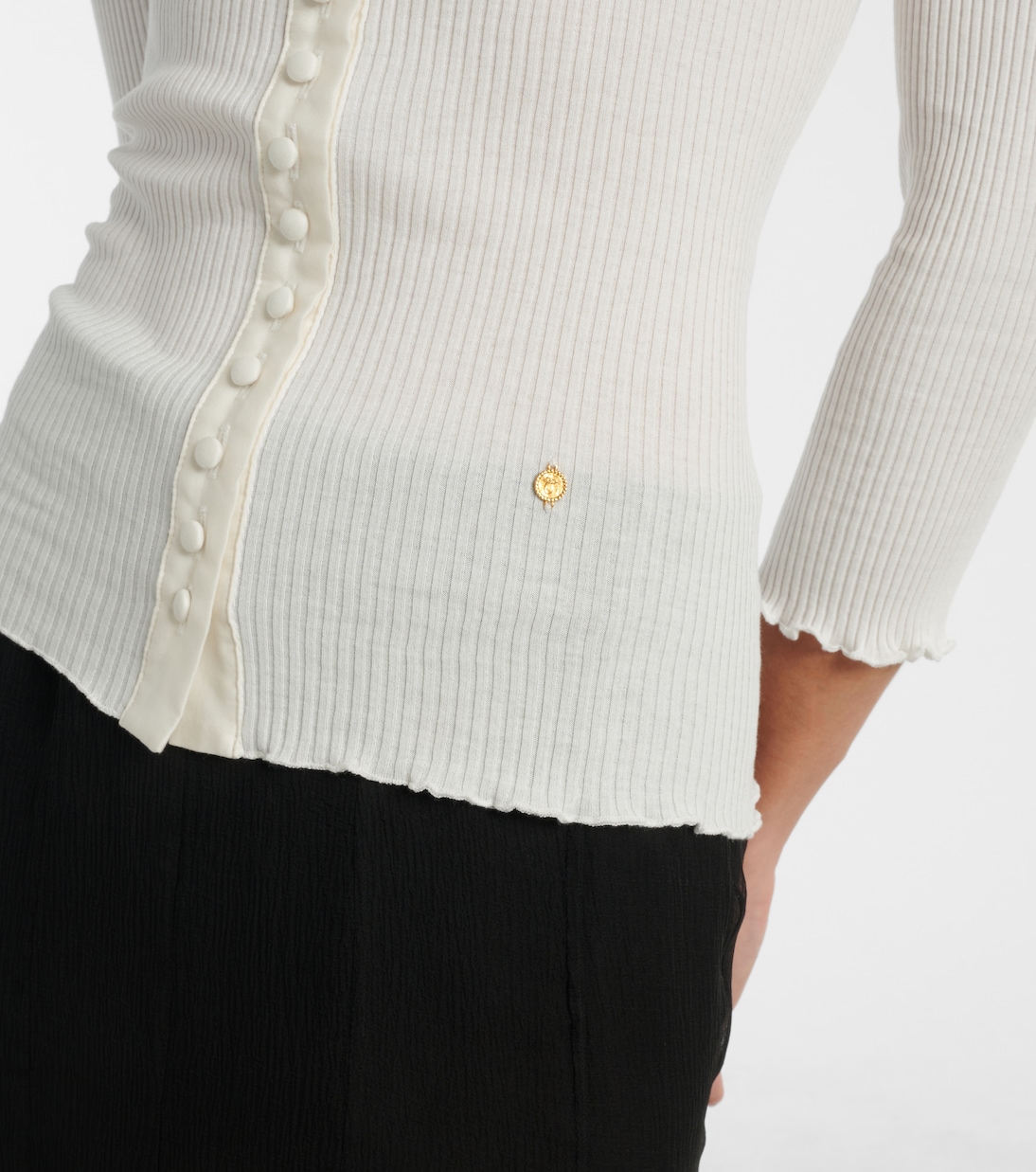 Cardigan aus Baumwolle mit Spitze | Chloé