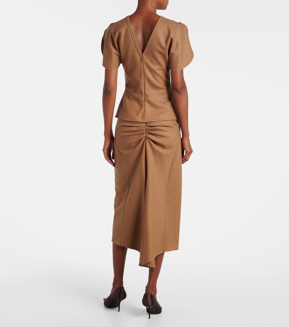 Draped wool and cashmere top | Victoria Beckham