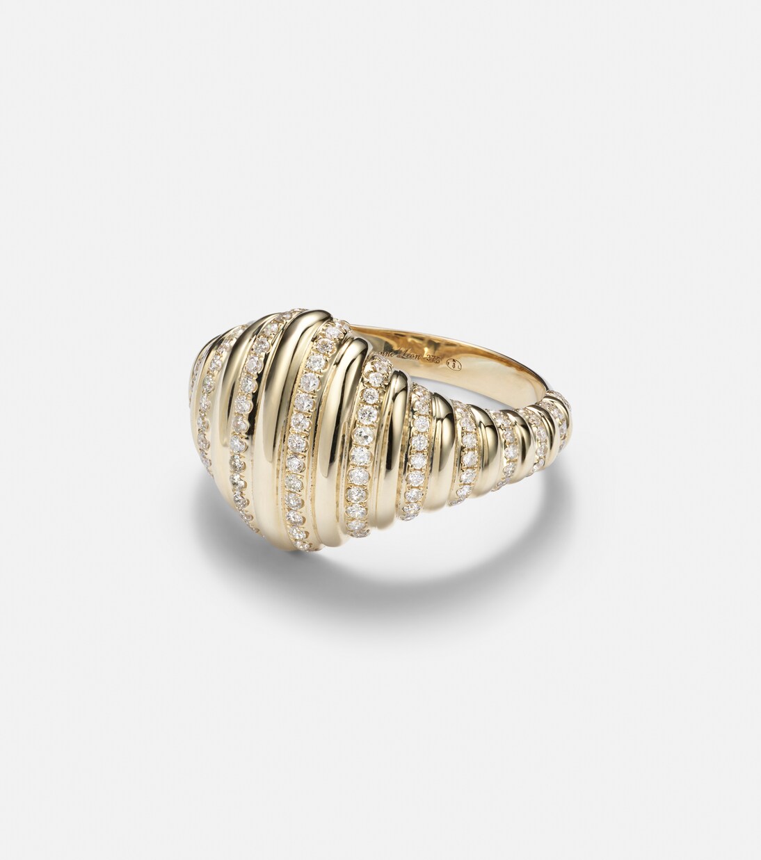 9kt gold pinky ring with diamonds | Yvonne Léon