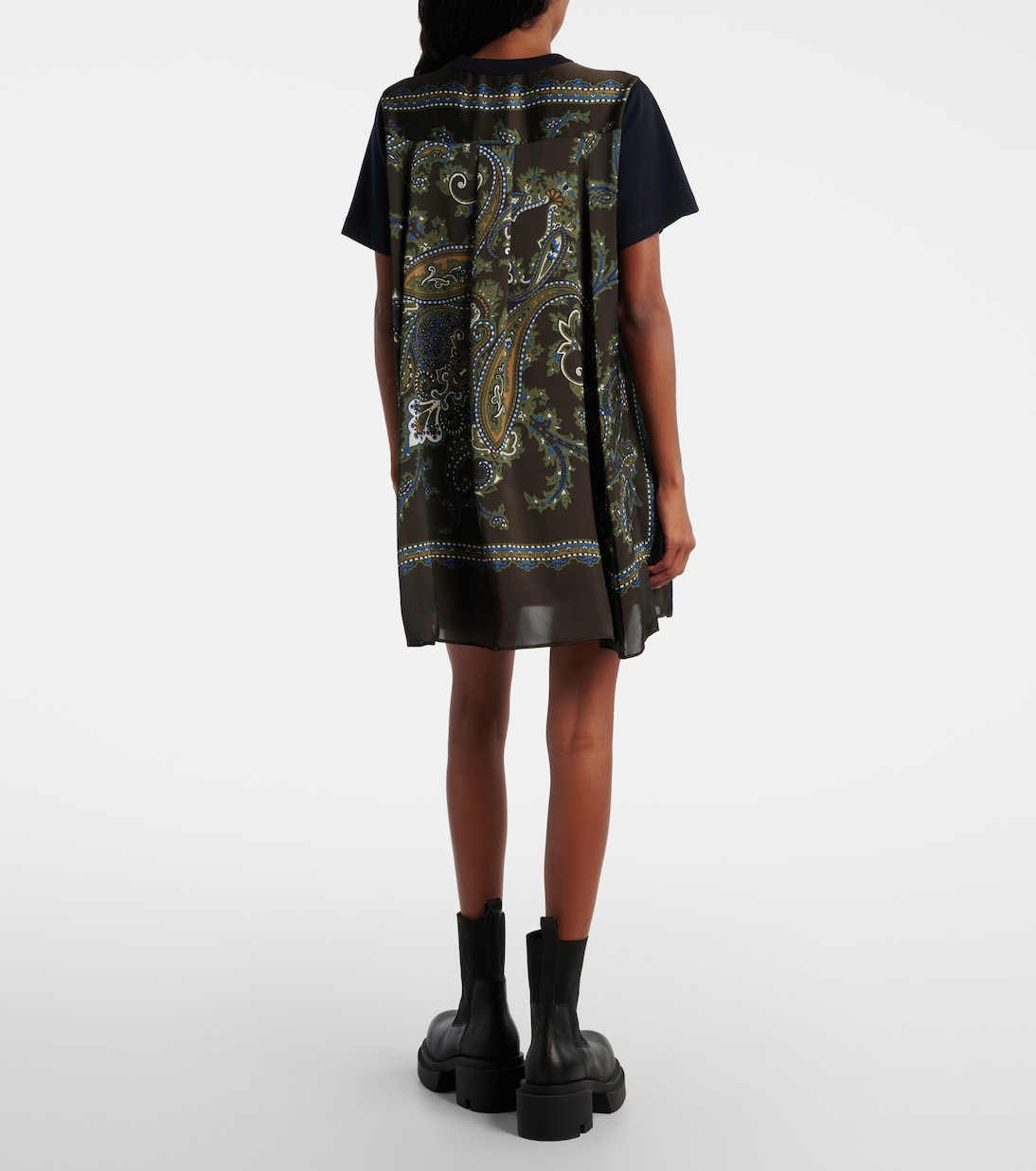 Paisley paneled minidress | Sacai