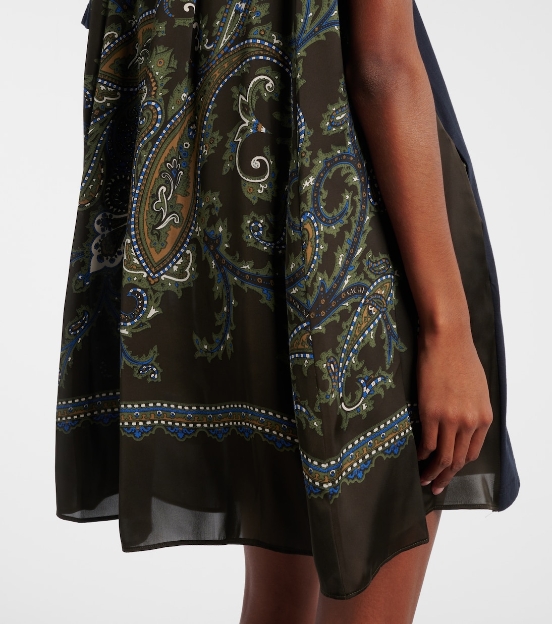 Paisley paneled minidress | Sacai