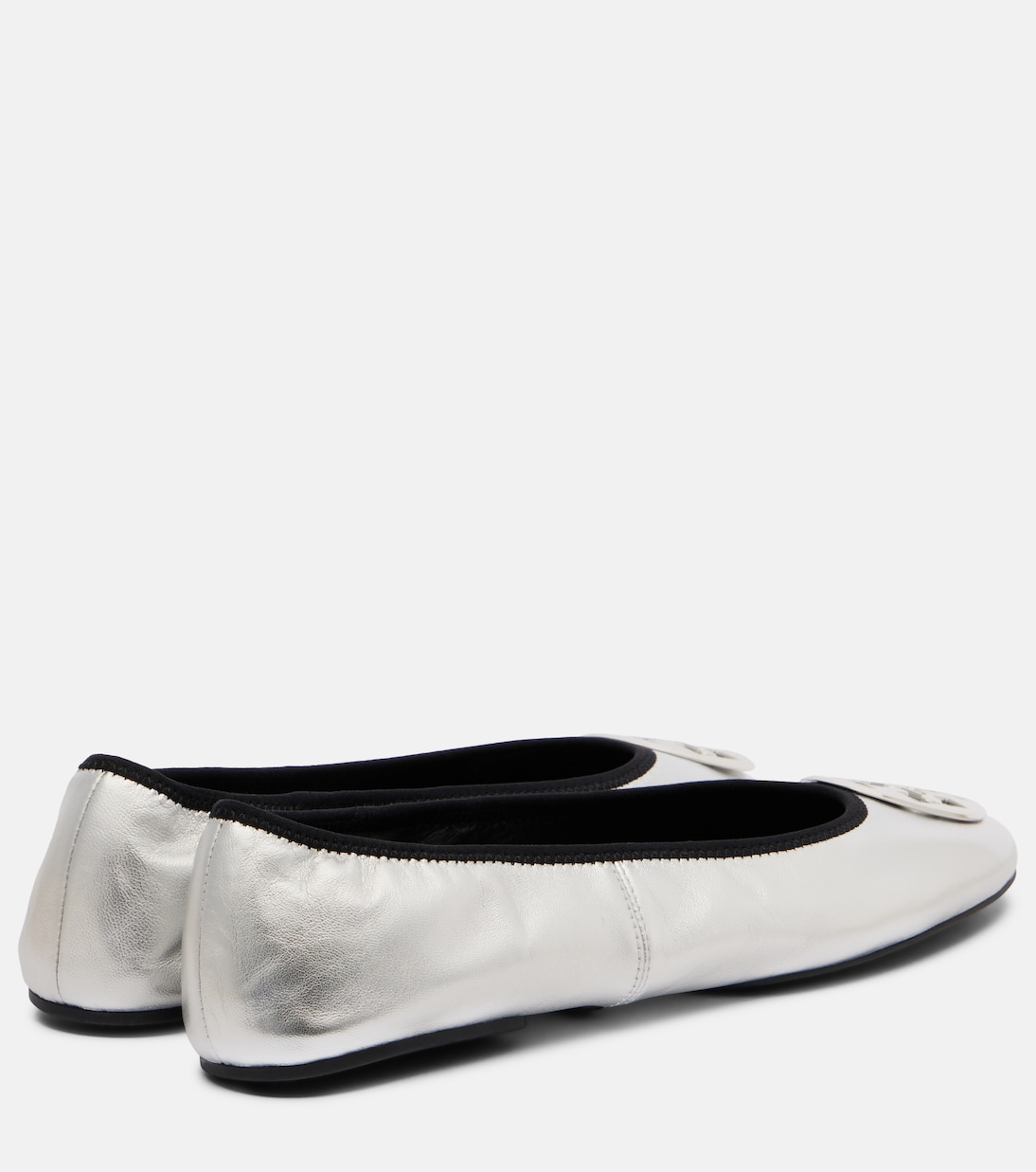 Ballerinas Minnie Travel aus Metallic-Leder | Tory Burch