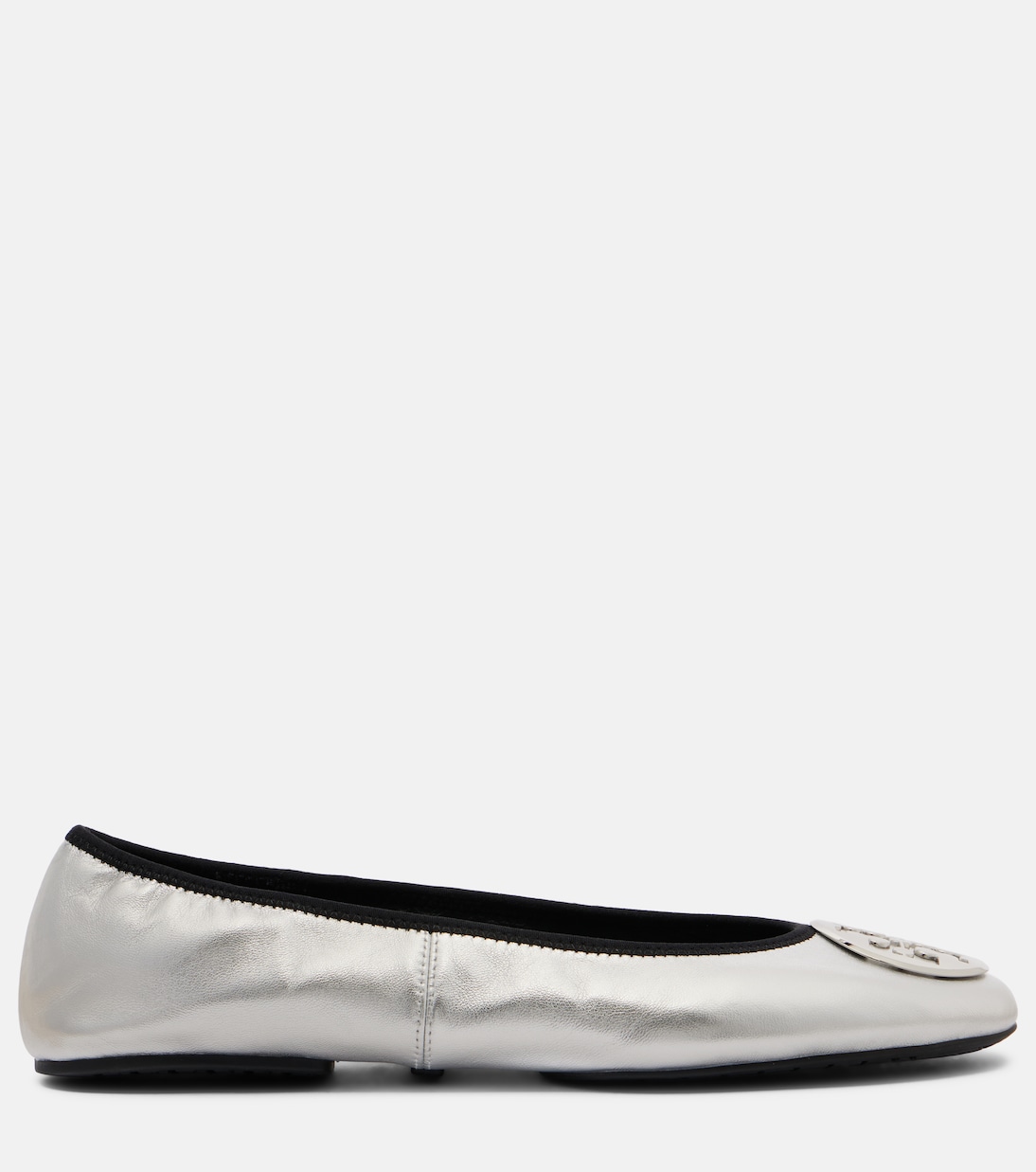 Ballerinas Minnie Travel aus Metallic-Leder | Tory Burch