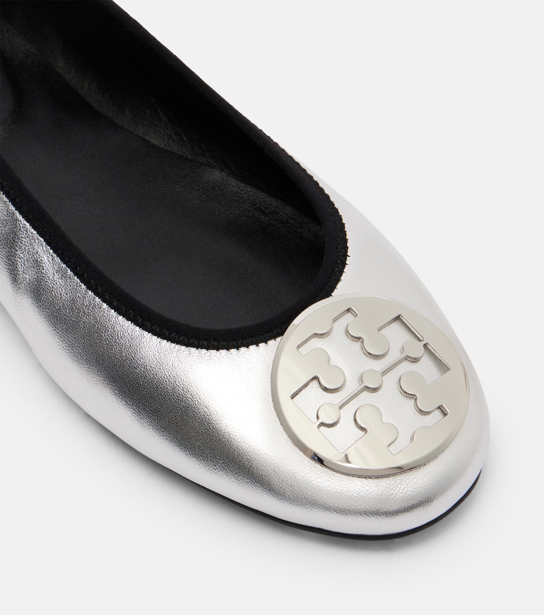Ballerinas Minnie Travel aus Metallic-Leder | Tory Burch