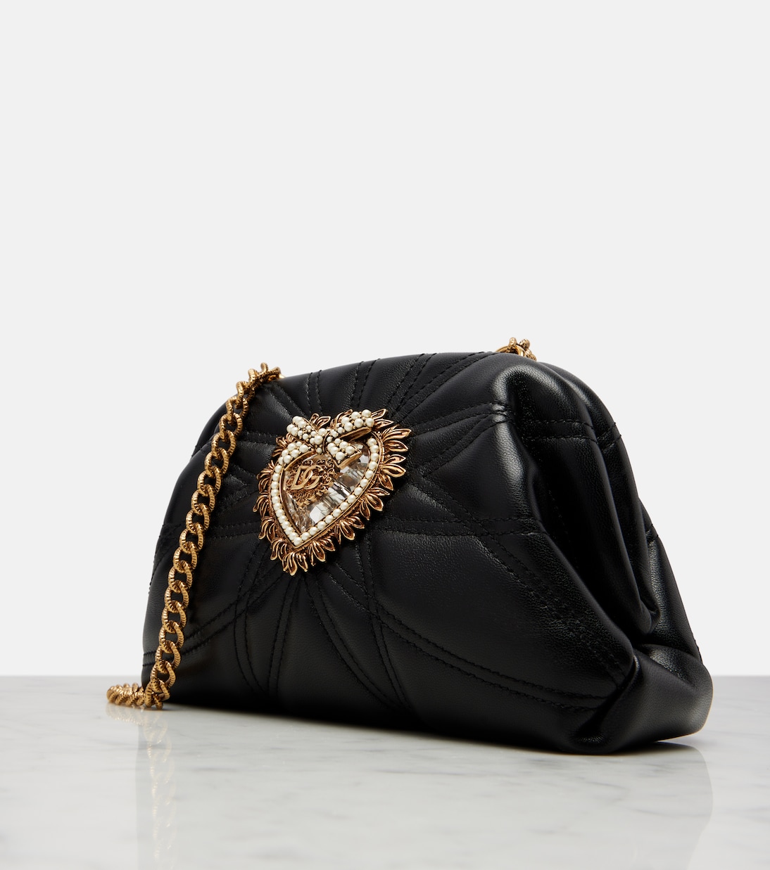 Devotion Small leather shoulder bag | Dolce&Gabbana
