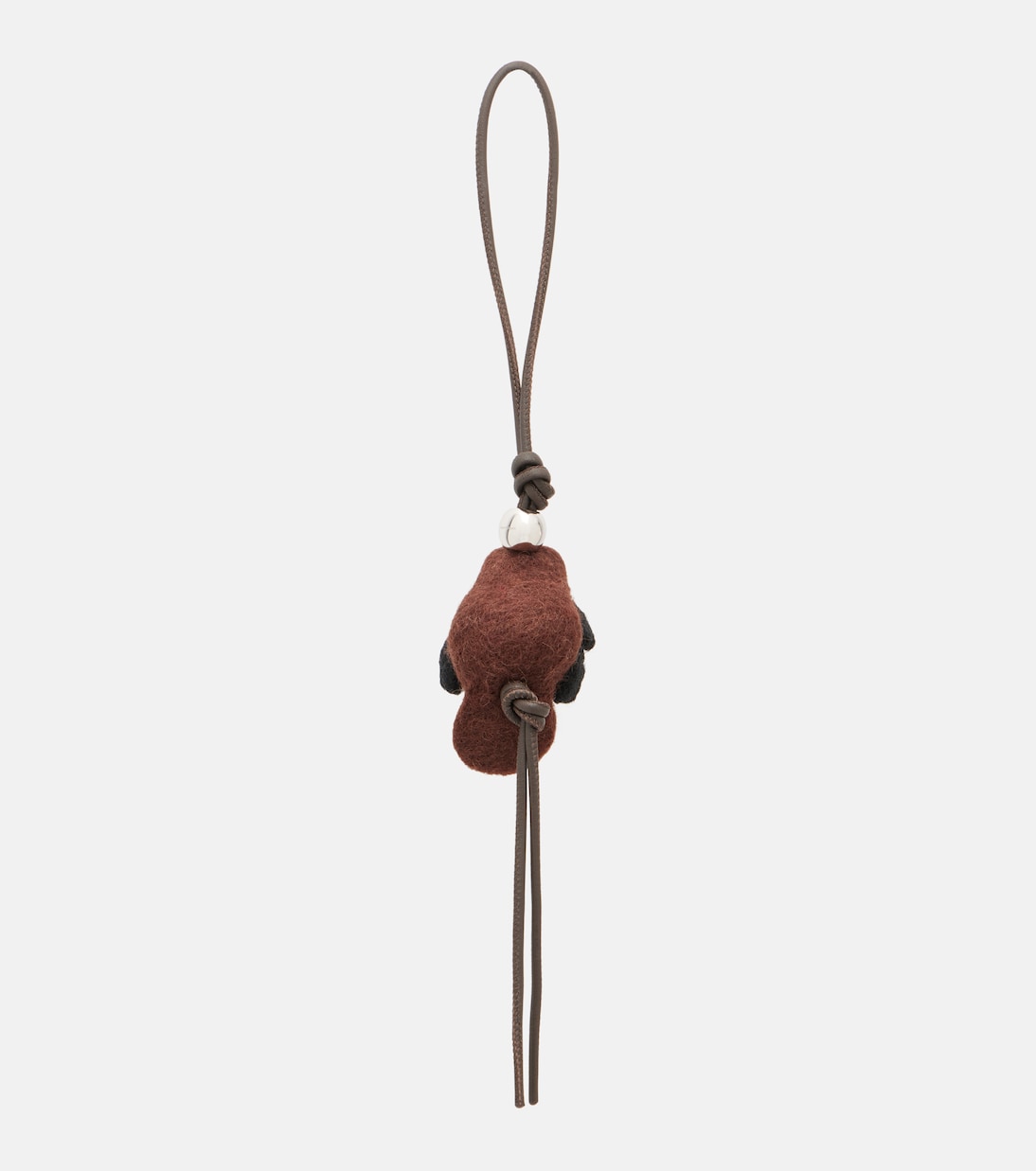 Leather-trimmed wool bag charm | Loewe