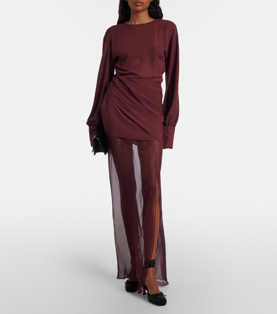 Cassia 55缎布露跟高跟鞋 | Christian Louboutin