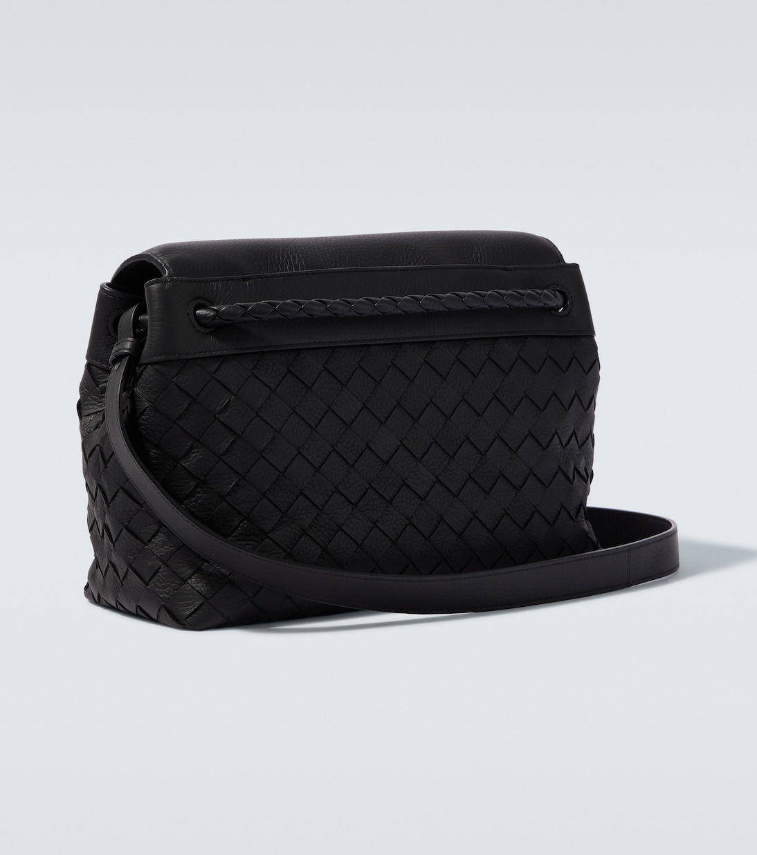 Andiamo Intrecciato Small leather messenger bag | Bottega Veneta