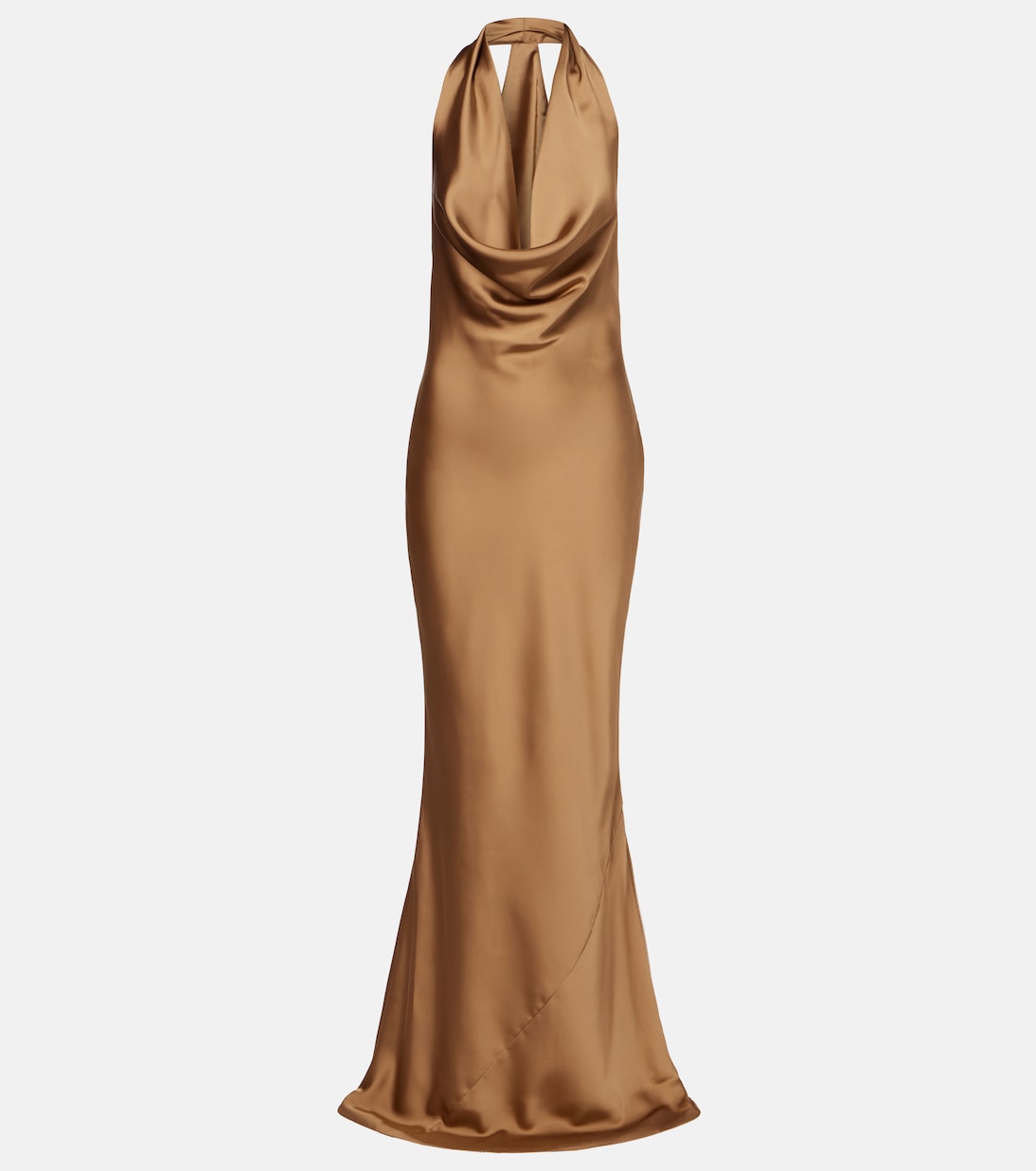 Halterneck satin gown | Norma Kamali