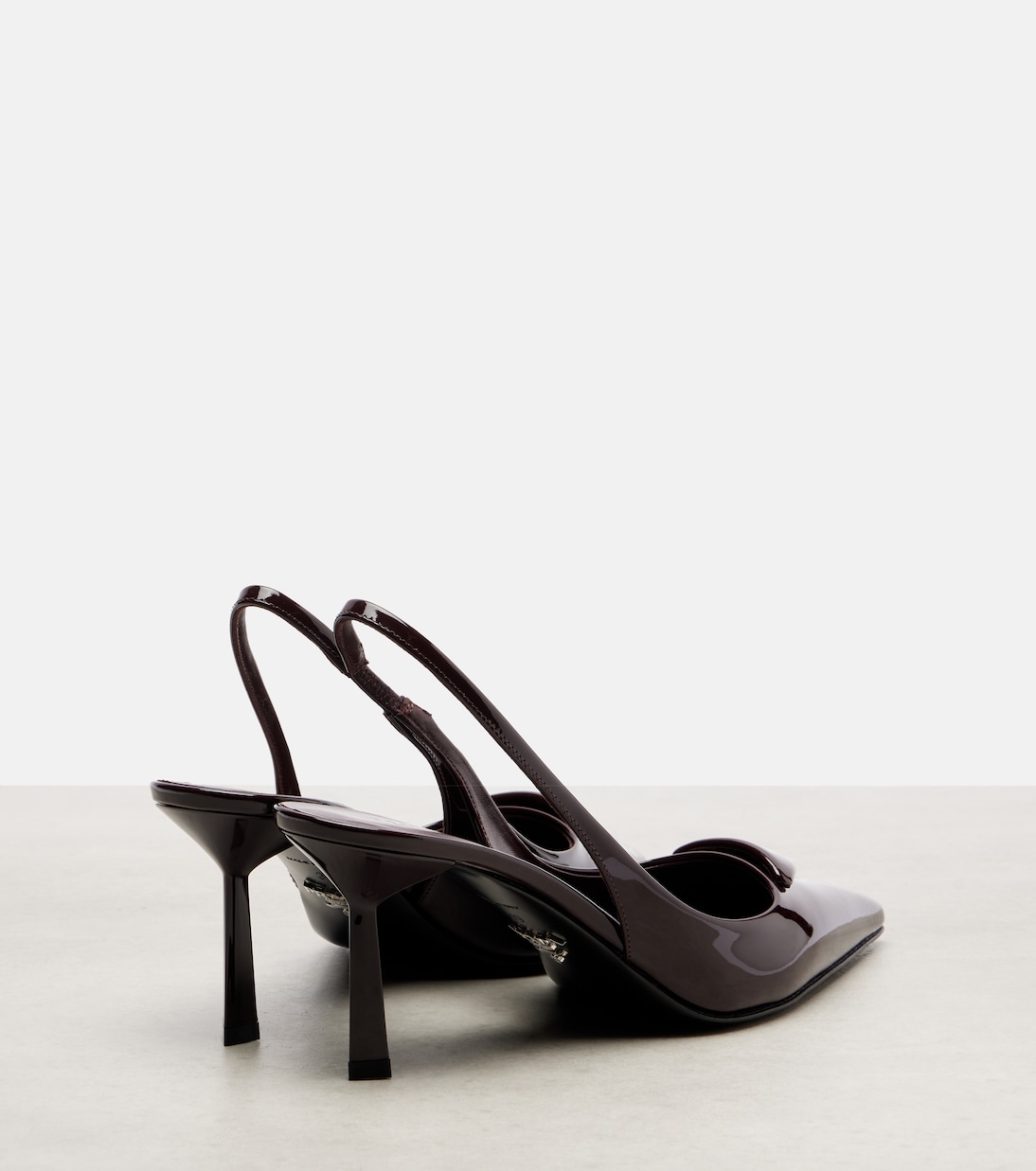 Patent leather slingback pumps | Prada