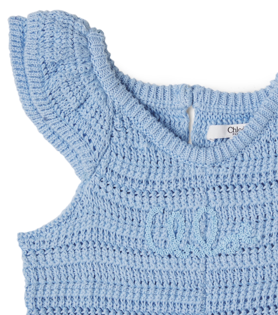 Baby crochet cotton playsuit | Chloé Kids