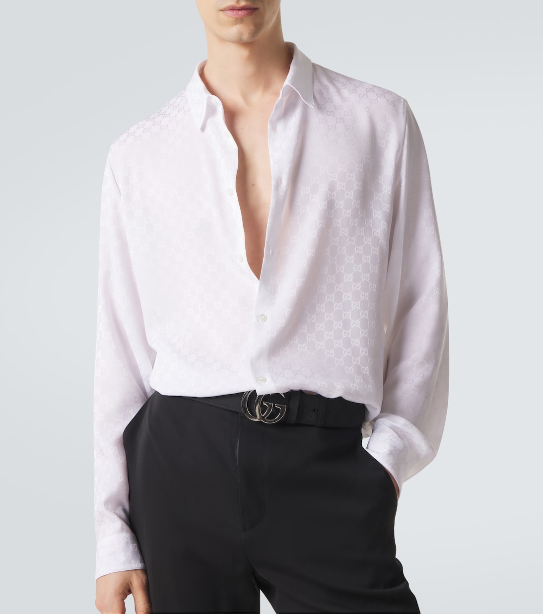GG silk jacquard shirt | Gucci