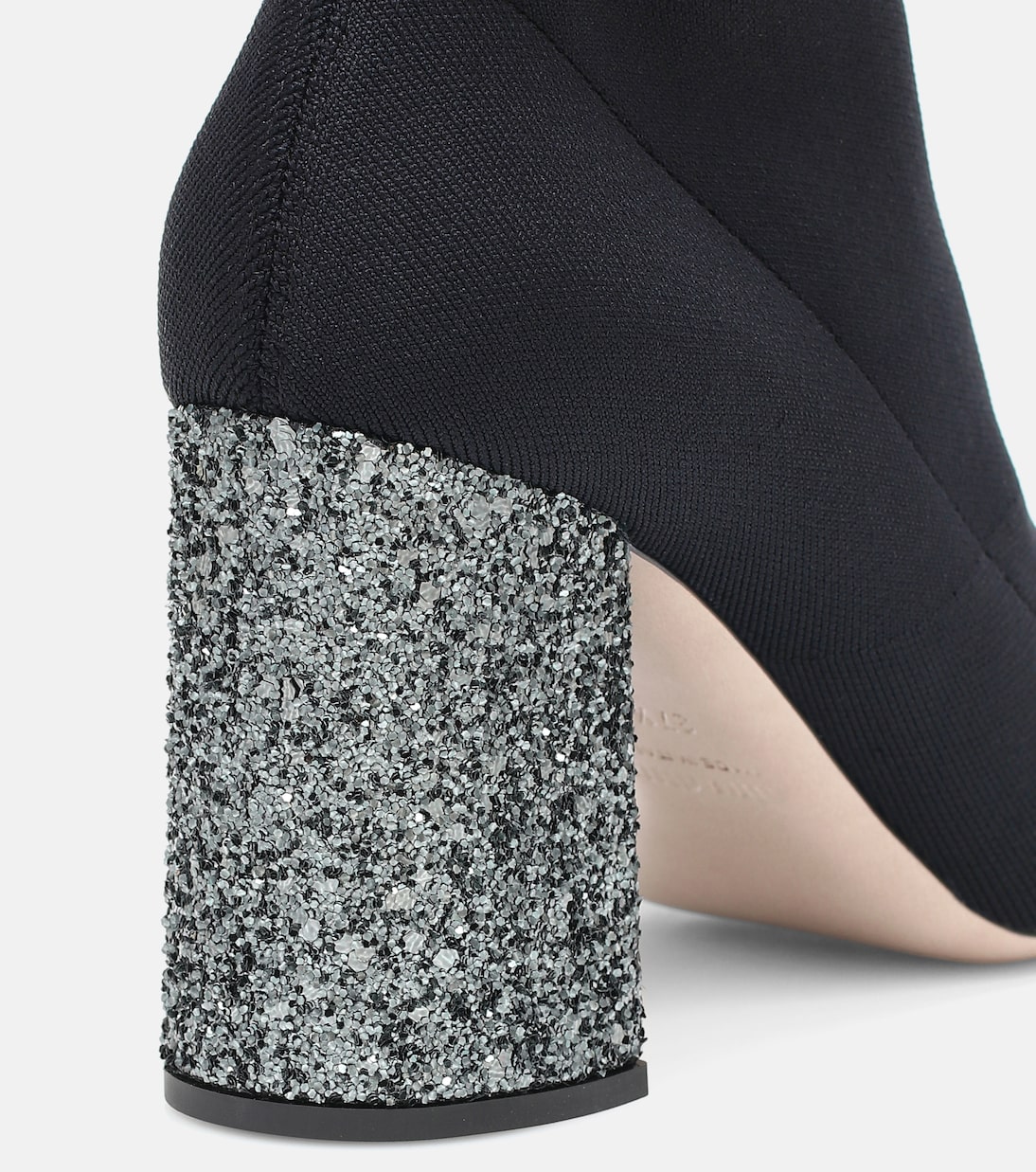 Stivaletti a calza con glitter | Miu Miu
