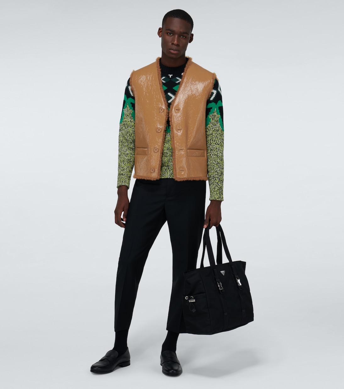 Weste mit Shearling | Prada