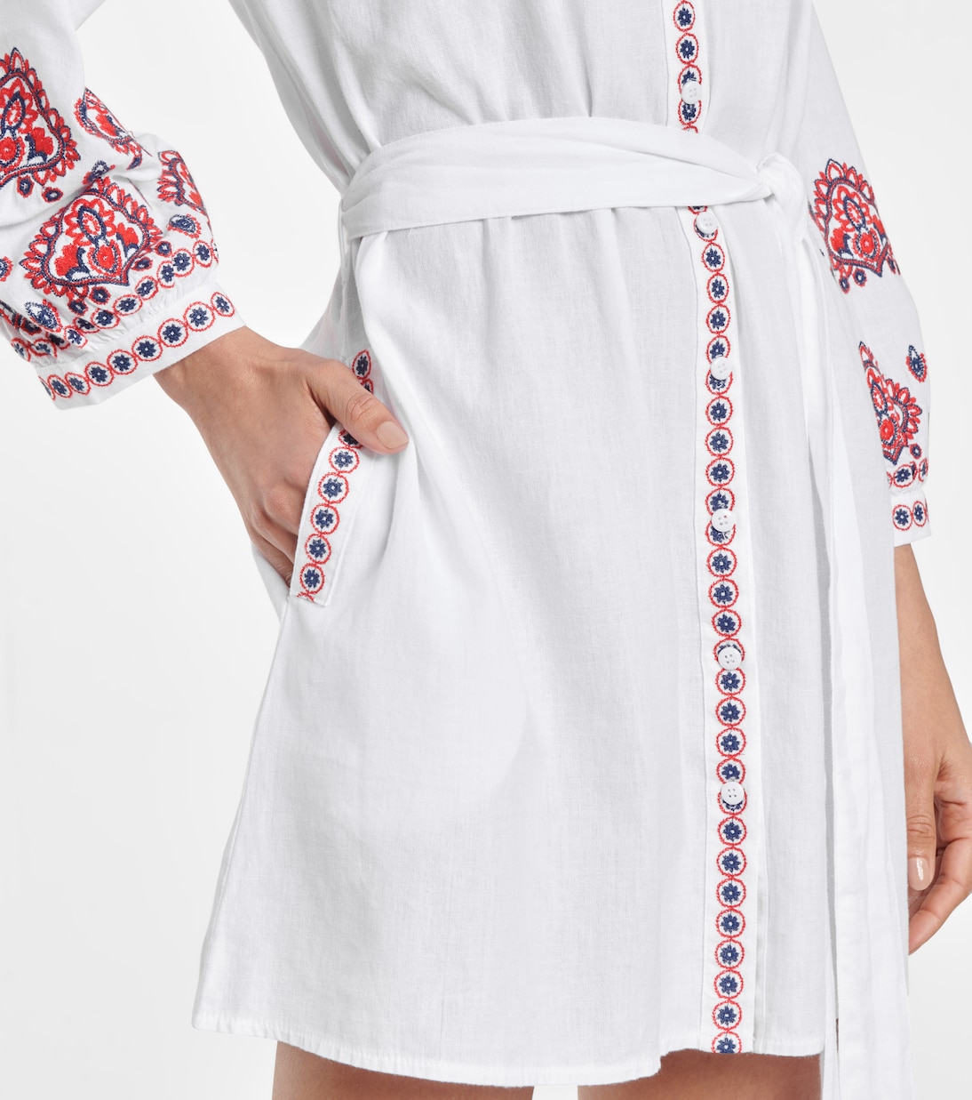 Tania cotton and linen kaftan | Melissa Odabash