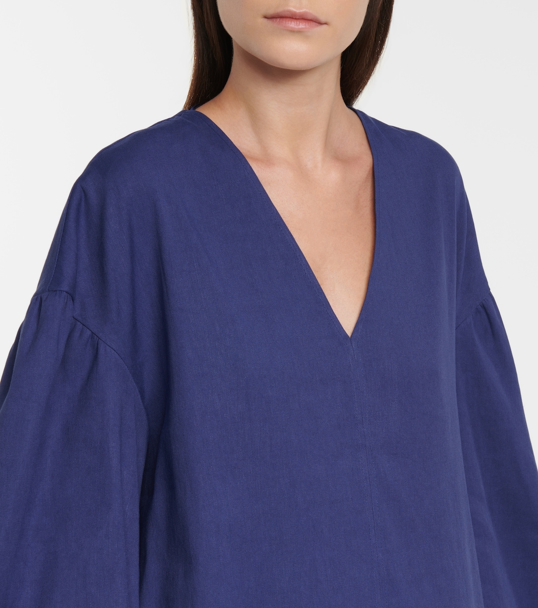 Duna linen-blend midi dress | Joseph