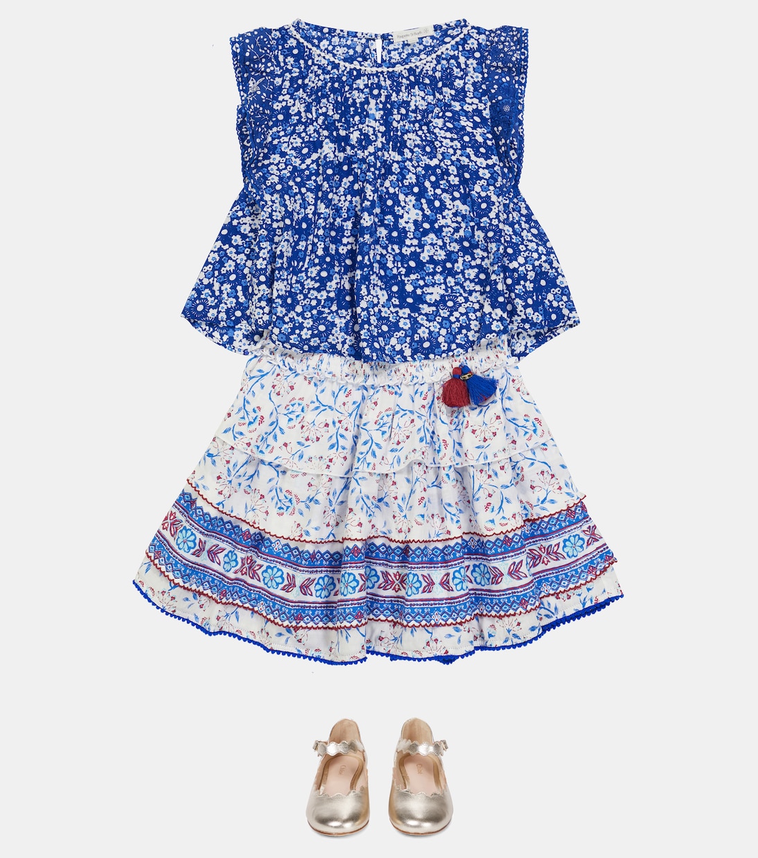 Bedruckter Minirock Ariel | Poupette St Barth Kids