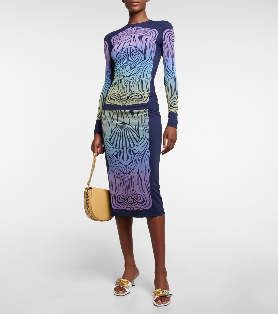 Falda midi estampada | Stella McCartney