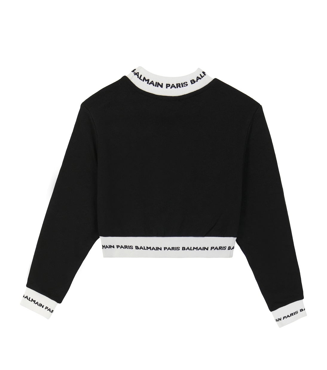Cropped-Pullover aus Baumwolle | Balmain Kids