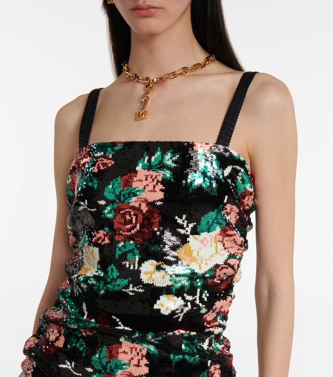 Sequined floral minidress | Dolce&Gabbana