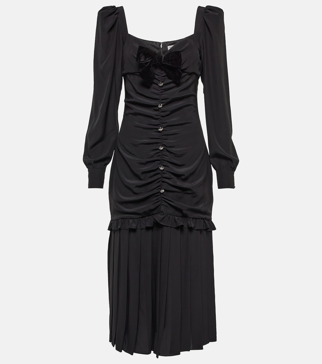 Ruched silk midi dress | Alessandra Rich