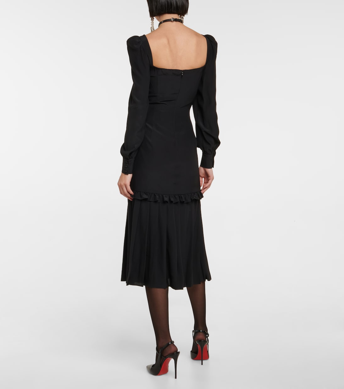 Ruched silk midi dress | Alessandra Rich