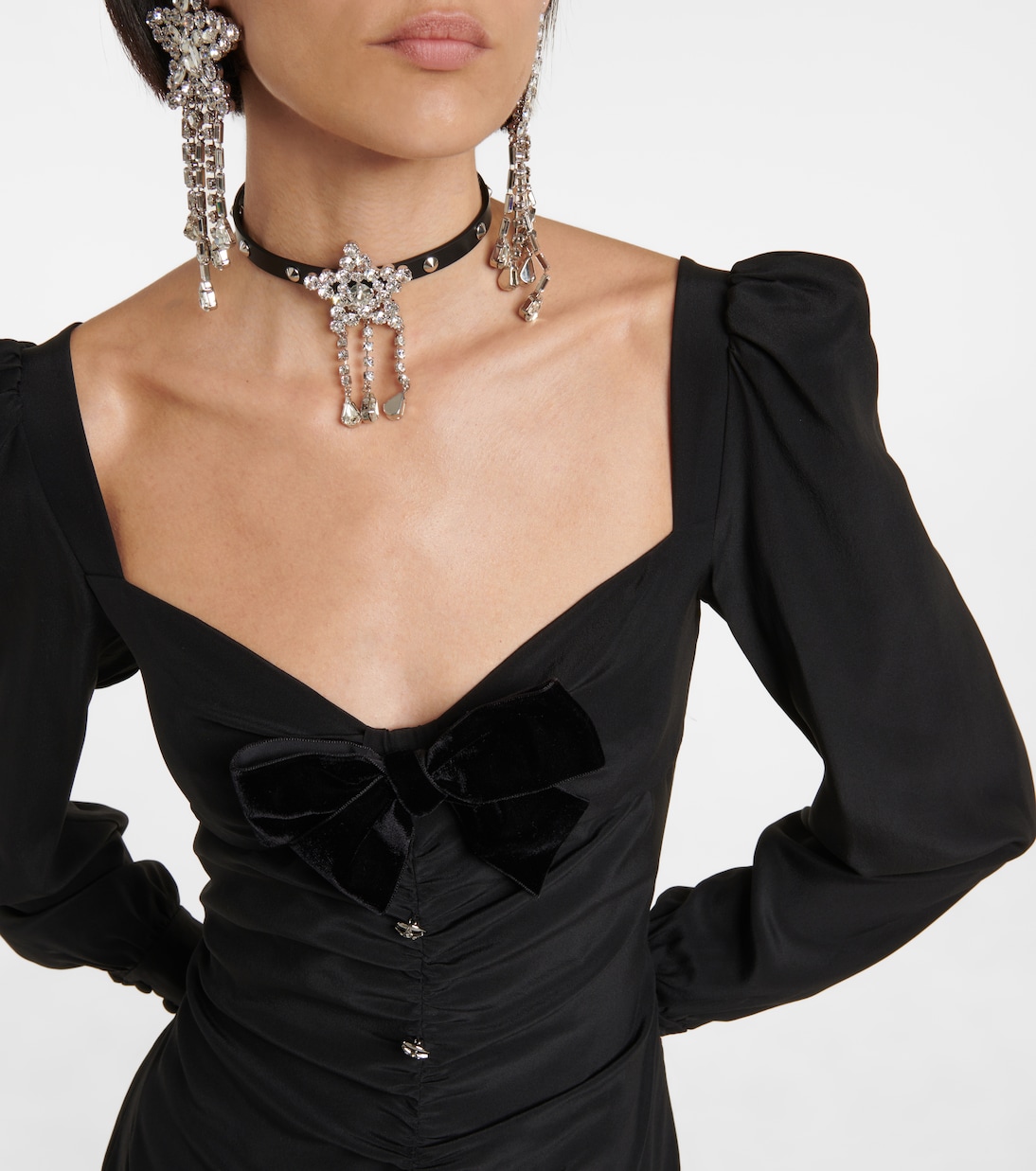 Ruched silk midi dress | Alessandra Rich