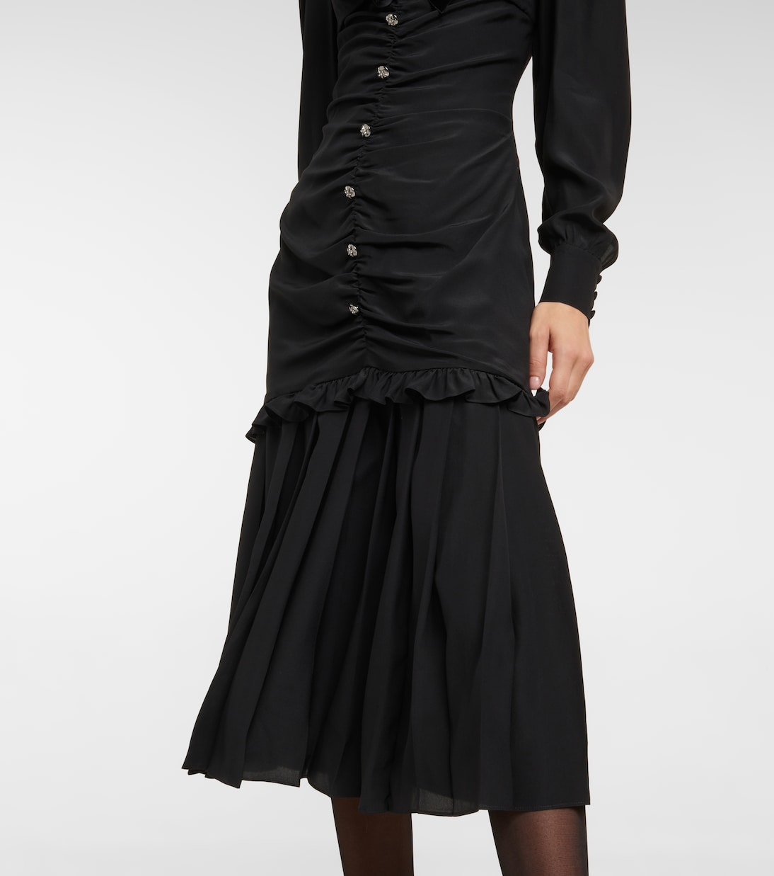 Ruched silk midi dress | Alessandra Rich