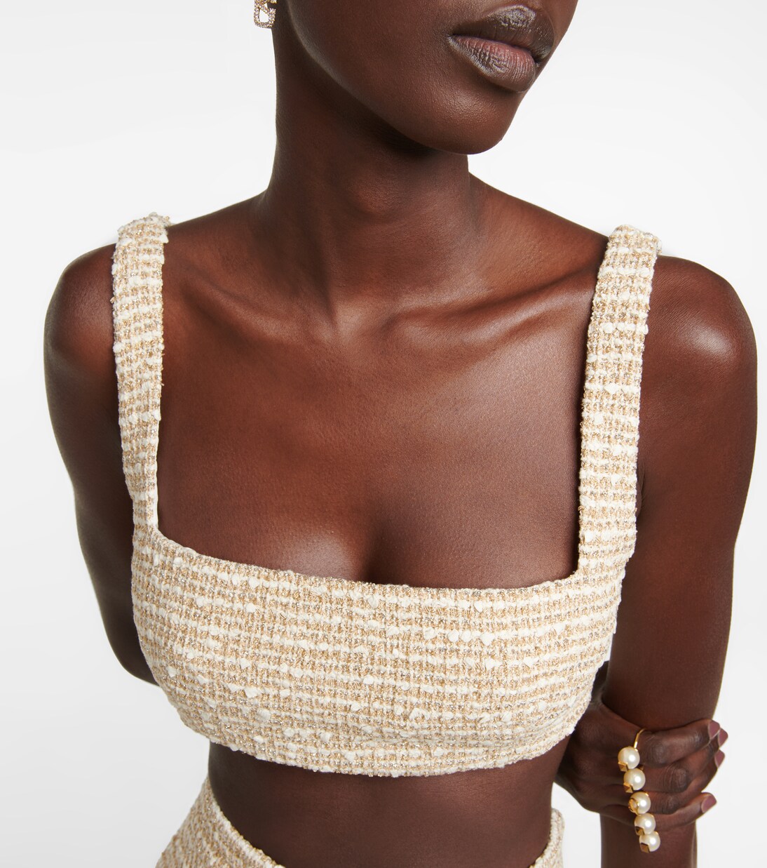 Cropped-Top aus einem Baumwollgemisch | Valentino